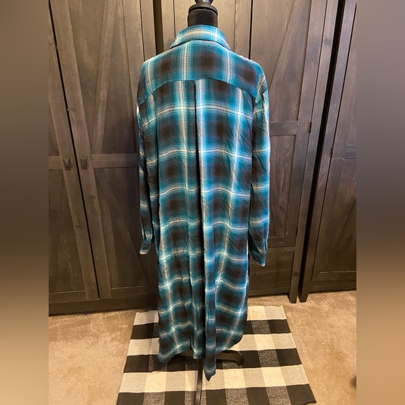 Cato Long Flannel Shirt/Dress, Size XL - Picture 2 of 5